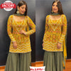 Yellow Designer Kurtha Sharara Dupatta Set