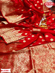 Red Banarasi Silk Saree