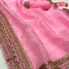 Baby Pink Organza Partywear Saree