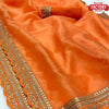 Light Orange Organza Partywear Saree
