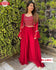 Red Indowestern Shrug Sharara Set