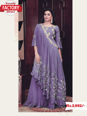 Designer Georgette Gown with Concept Dupatta Set