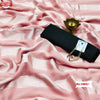Light Pink Chiffon Satin Striped Partywear Saree