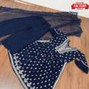 Navy Blue Designer Kurtha Palazzo Dupatta Set