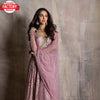 Pastel Pink Embroidered Gown with Dupatta