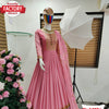 Baby Pink Embroidered Gown with Dupatta