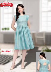 Blue One Piece Summer Dress