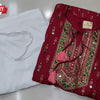 Maroon Embroidered Kurtha Pant Set