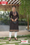 Black Embroidered Kurtha Pant Set