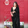 Black Georgette Sequence Saree with Sequence Blouse