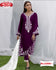 Wine Pakistani Kurtha with Cigarette Pant and Dupatta