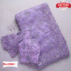 Lavender Organza Designer Embroidered Partywear Saree