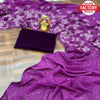 Purple Sequins Work Partywear Saree