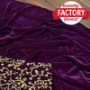 Wine Pure Velvet Saree with Embroidered Blouse