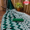 Green Crepe Silk Satin Embroidered Partywear Saree