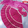 Magenta Wide Flared Partywear Gown
