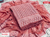 Peach Soft Georgette Chikankari Kurtha Suruwal Piece