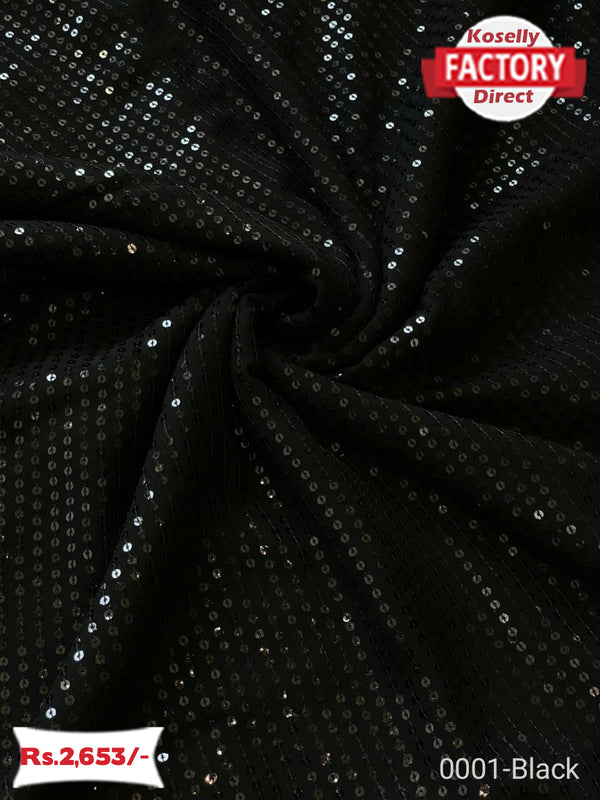 Black Sequins Partywear Saree