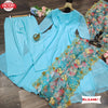 Sky Blue Designer Long Kurtha Pant Dupatta Set