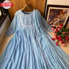 Light Blue Gown Dupatta Set