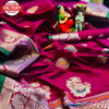 Magenta Soft Banarasi Silk Saree