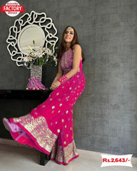 Pink Embroidered Ethnic Jumpsuit