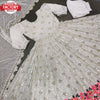 White Heavy Embroidered Gown with Dupatta