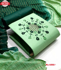 Sea Green Embroidered Kurtha Suruwal Piece