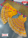 Yellow Embroidered Kurtha Sharara Set