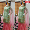 Pista Green Embroidered Kurtha Sharara Dress