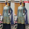 Baby Blue Embroidered Kurtha Sharara Dress