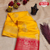 Yellow Pure Dola Silk Banarasi Saree
