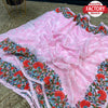 Light Pink Pure Georgette Kashmiri Worked Saree