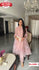 Peach Designer Kurtha Palazzo Dupatta Set