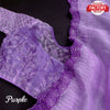 Purple Designer Pure Organza Bollywood Partywear Saree With Readymade Blouse