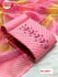 Pink Slub Cotton Kurtha Suruwal Piece For Summer