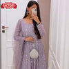 Light Lavender Embroidered Gown with Dupatta