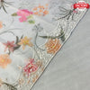 White Designer Organza Embroidered Saree