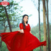 Red Georgette Gown with Dupatta