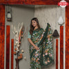 Green Georgette Saree With Heavy Embroidery