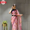 Pink Floral Ready To Wear Saree With Sabyasachi Belt