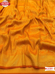 Yellow Kanjivaram Pure Silk Saree