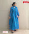 Royal Blue Bandhani Kurthi Pant Dupatta Set