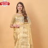 Golden Pure Organza Banarasi Saree