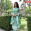 Light Turquoise Embroidered Kurtha Pant Dupatta Set