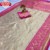 Golden And Pink Classis Banarasi Silk Saree