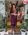 Wine Embroidered Kurtha Palazzo Set