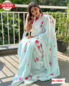 Japan Satin Digital Printed Saree