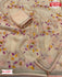 Light Peach Chiffon Multi Embroidery Saree