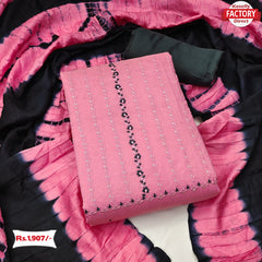 Pink Chanderi Silk Kurtha Suruwal Piece